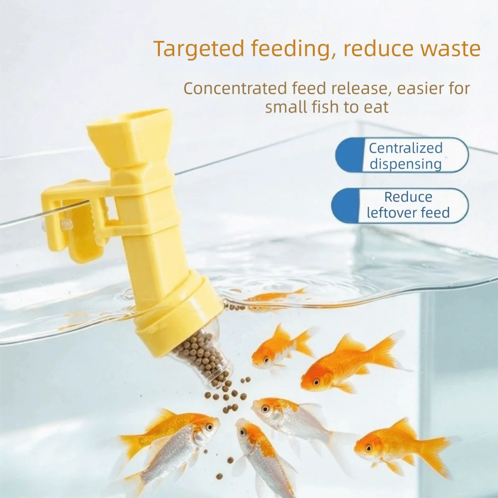 Fixed-point Feeding Pacifier Fish Feeder Wall Hanging Simulation Automatic Feeder Anti Drifting Plastic Floating Food Tray