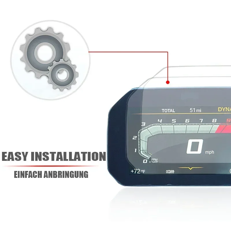 Protetor de tela para BMW, proteção de filme Scratch, TPU, R1250GS, R1200GS, LC Adv, F750GS, F850GS, R1300GS, F900XR, R1250R, R1250RS, Cluster