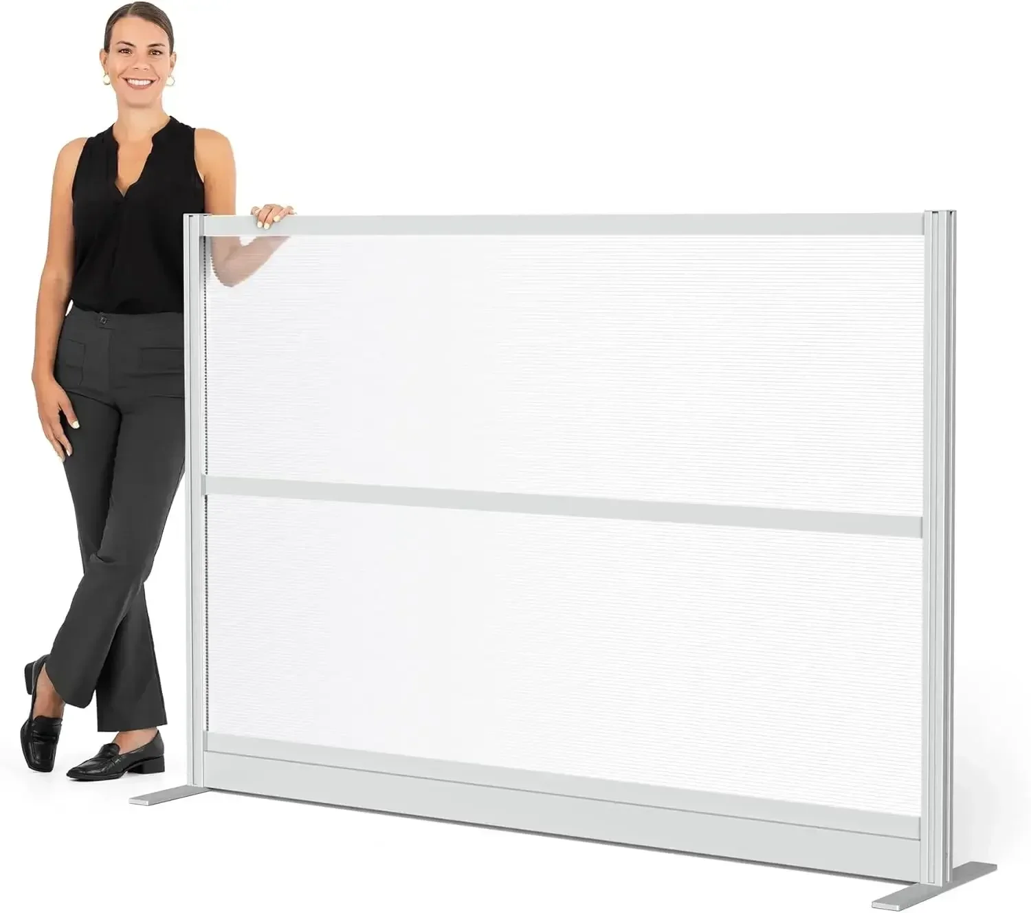 

Stand Up Desk Store Aesthetic Modular Room Divider Wall | 70" W x 48" H Office Partition Walls & Cubicle Wall Dividers | Lightwe