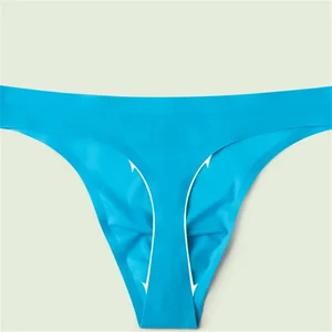 Ultra-thin seamless thong, bulge g-string bag, low waist, sexy men's panties, sports fitness, ice, large size 6 Main Men's Tanga Sales - №4