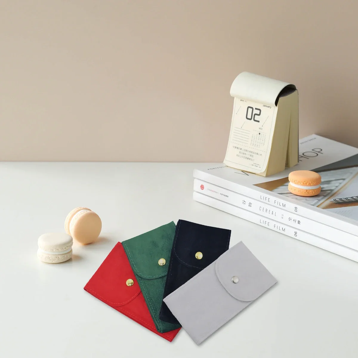 Horlogetas Blauw en zwart flanellen geschenktas Reisopbergdoos Duurzame draagbare horlogestofbeschermingshoes