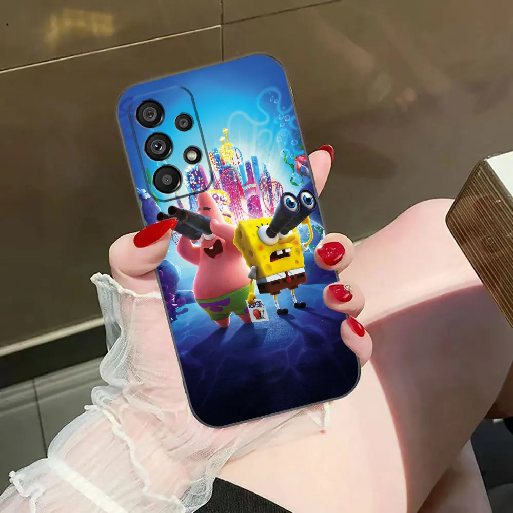 S-سبونجبوب S-SquarePants جراب هاتف لسامسونج A14 A15 A16 A22 A23 A26 A32 A34 A35 A36 A51 A52 A53 A54 A55 A56 A71 A73