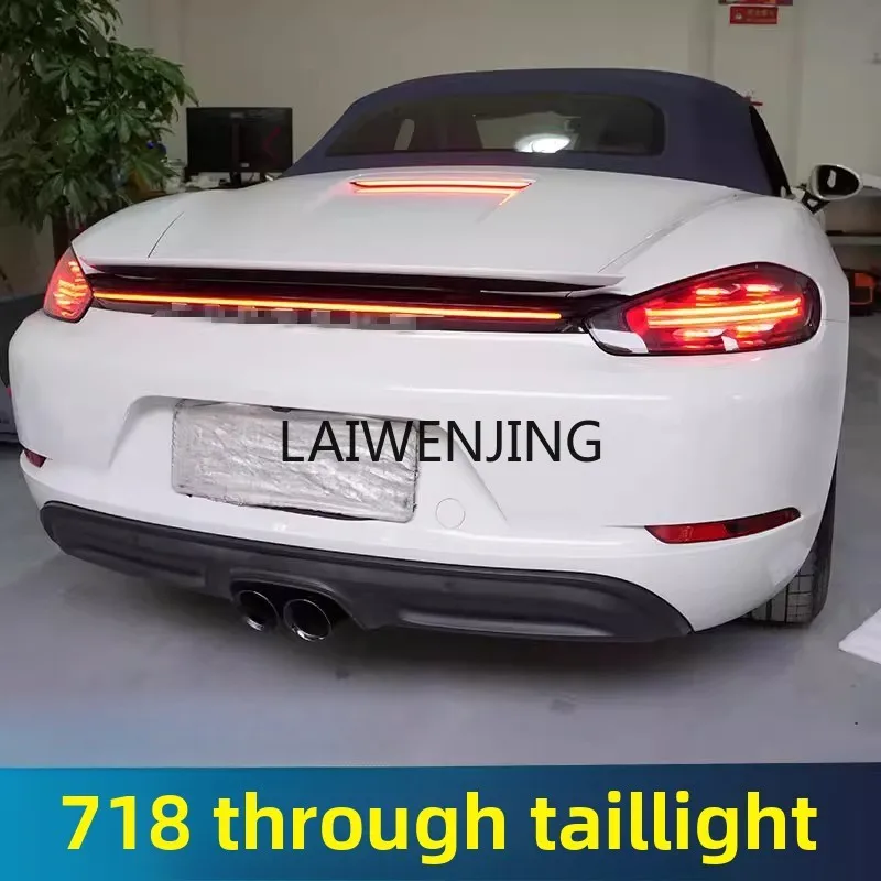 

MJY boxster718 через задний фонарь с проходящей водой, модифицированный светодиодный задний фонарь, украшение от 16 до 21