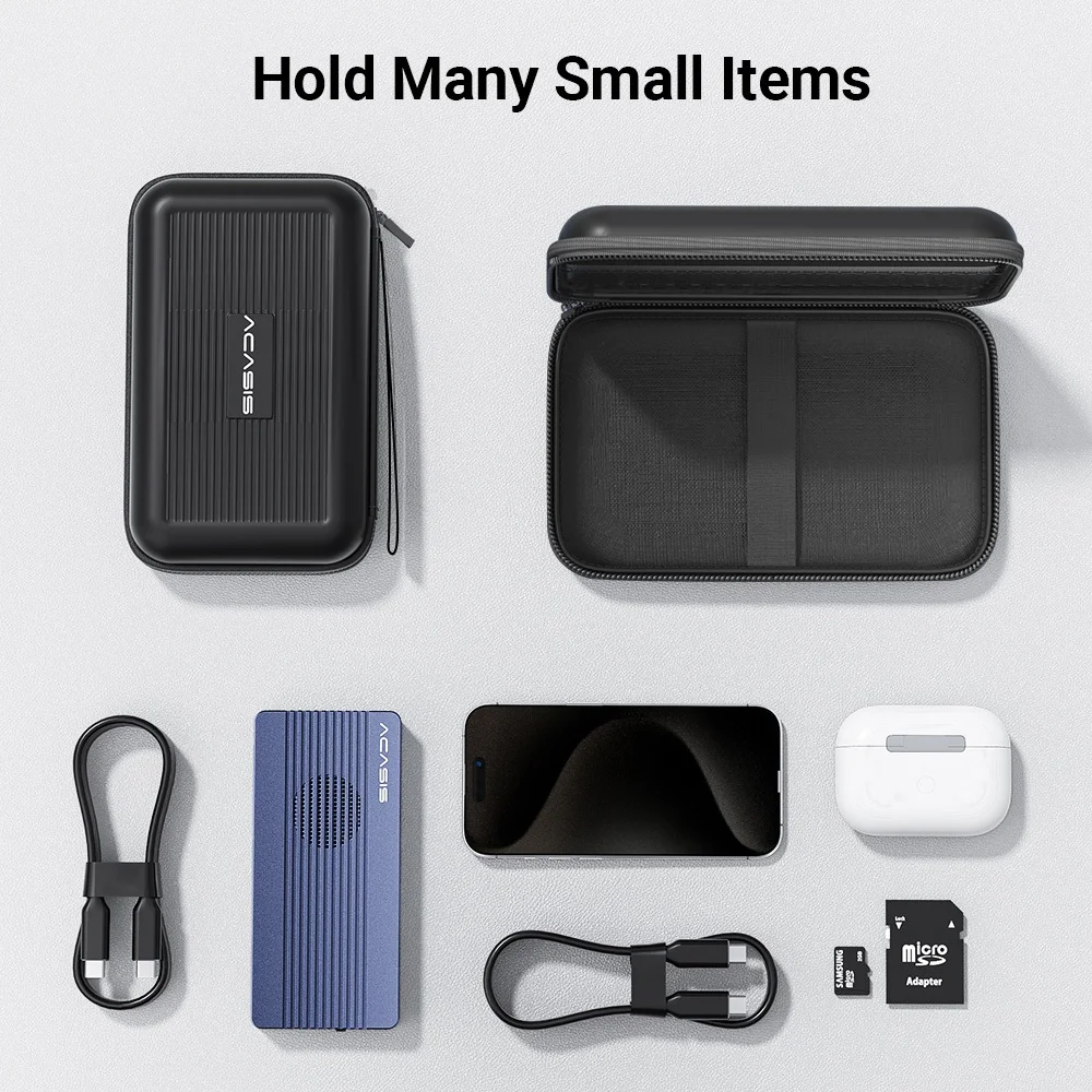 Acasis 2.5 inch hard disk box solid color protection bag portable hard disk case suitable for hard disk storage protection