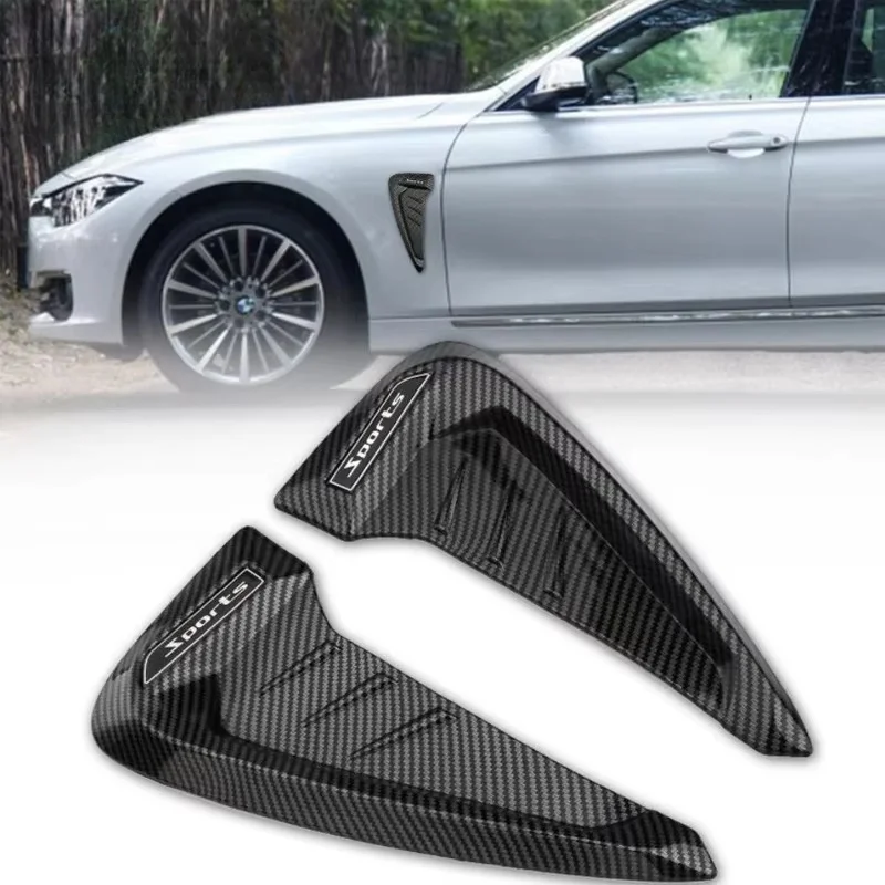 

Glossy Carbon SPORT Car Shark Gills Fender Side Air Outlet Vent Sticker for BMW E46 E39 E60 E90 F30 E92 Mercedes benz Ford audi