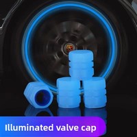 4Pcs Luminous Valve Caps Fluorescent Night Glowing Decor Car Motorcycle Bicycle Wheel Hub Valve Stem Cap Styling Car Accessories