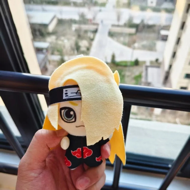 2025 New Style of Huo Naruto Fan Doll 10cm Naruto Cotton Doll Uchiha Room Decoration Birthday Gift Keychain Bag Pendant