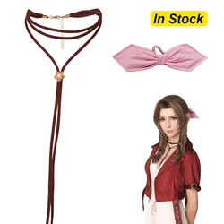 Fancy FF7 Aerith Cosplay Necklace For Women Game Final Disguise Fantasy Accessories Neck Woman Halloween Carnival Party Prop