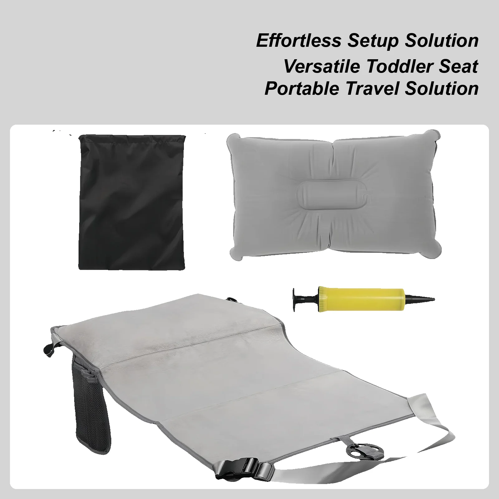 

Kids Airplane Seat Portable Breathable Foot Rest Soft Airplane Extender Travel Bed For Children Girls Boys Playing Sleeping