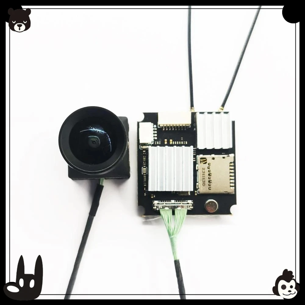Digital FPV Air Unit With Dual Antenna One-key Record Scan Function Built-in Cooling Fan Fit For 2.5 Inch Whoop Drones