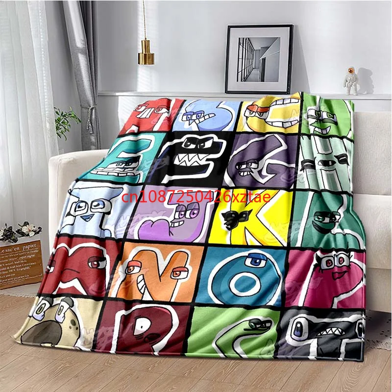 2023 Alphabet Lore Blanket Cute Cartoon Children Camping Blanket Sofa Cover Blanket Modern Fashion Gift