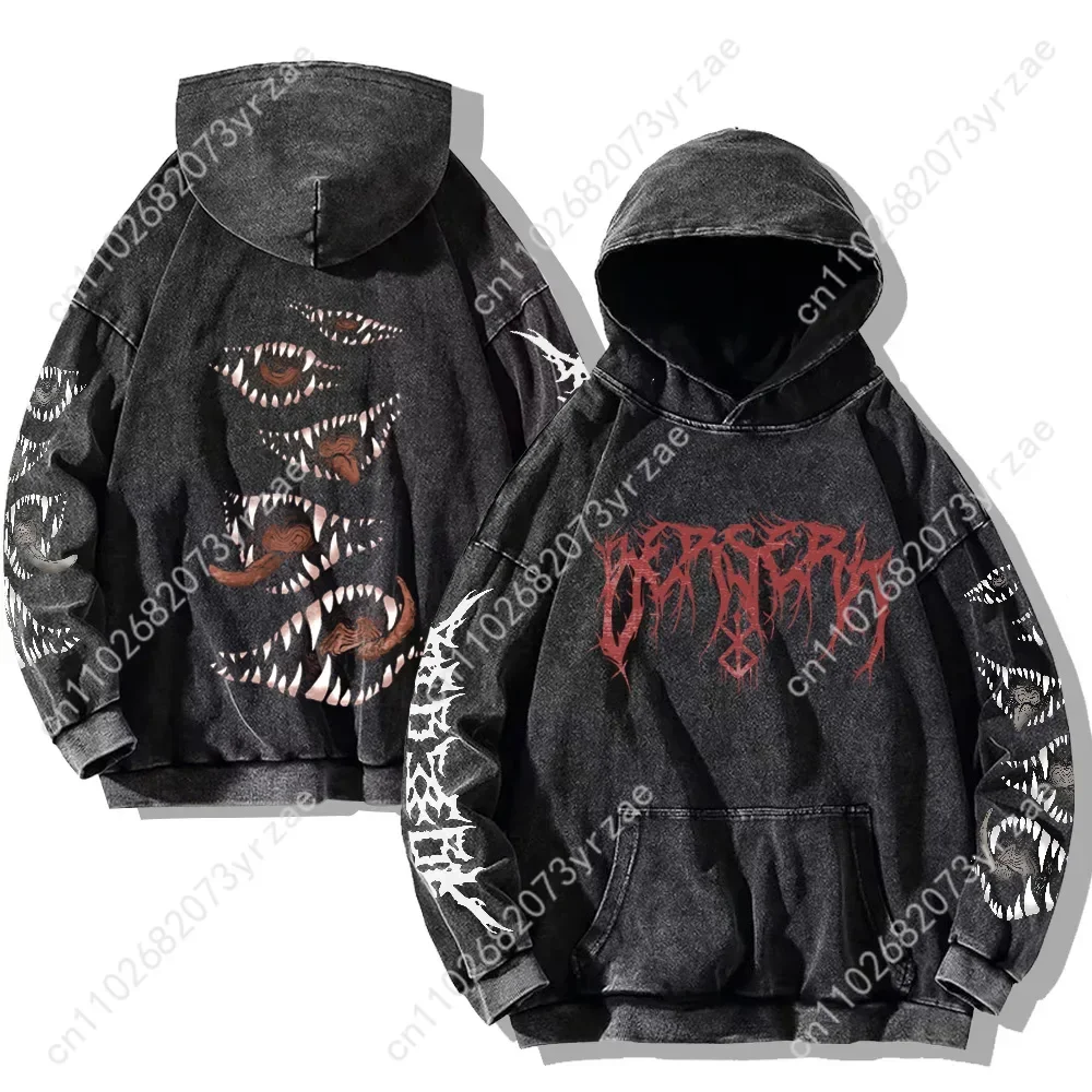 

Gothic Vintage Washed Hoodies Mens Womens Pullover Fashion Comfortable Hoodies Sweatshirts Breathable Vintage Tops
