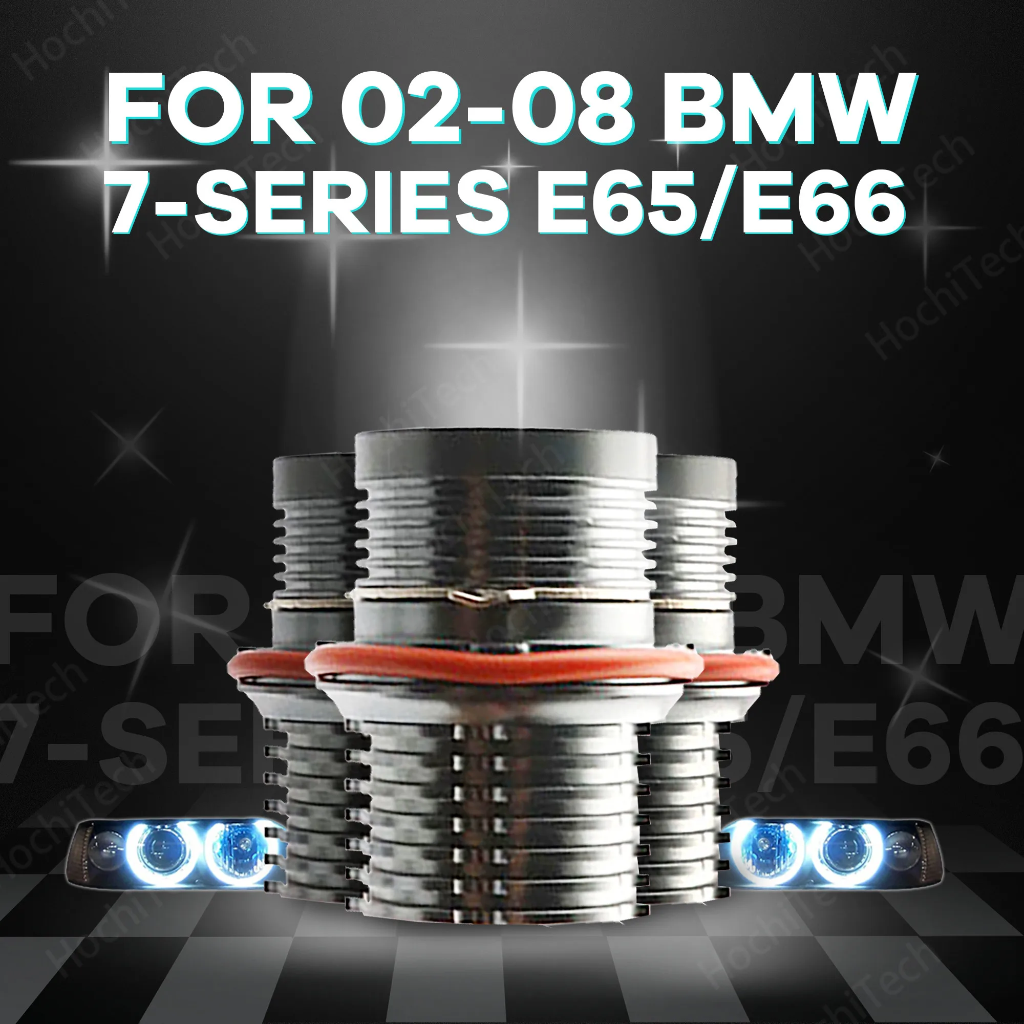 

For BMW 7 series E65 E66 2002 2003 2004 2005 2006 2006 2007 2008 White 2000LM High Power 16 LED IP65 6000K LED angel eyes light