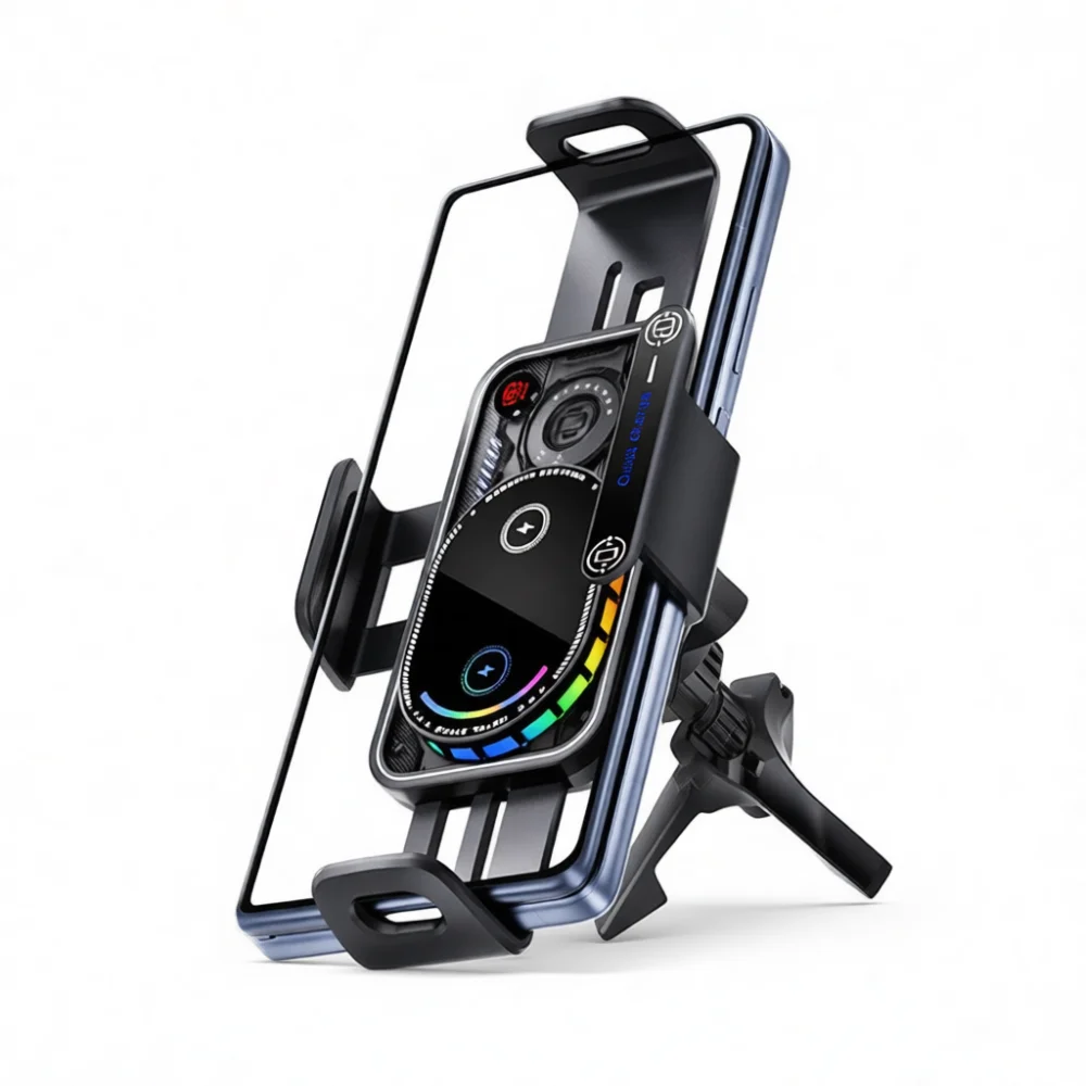 Fast Wireless Charger Car Phone Holder Foldable Screen Support Automatic Clamping Air Vent Mount Navigation Bracket