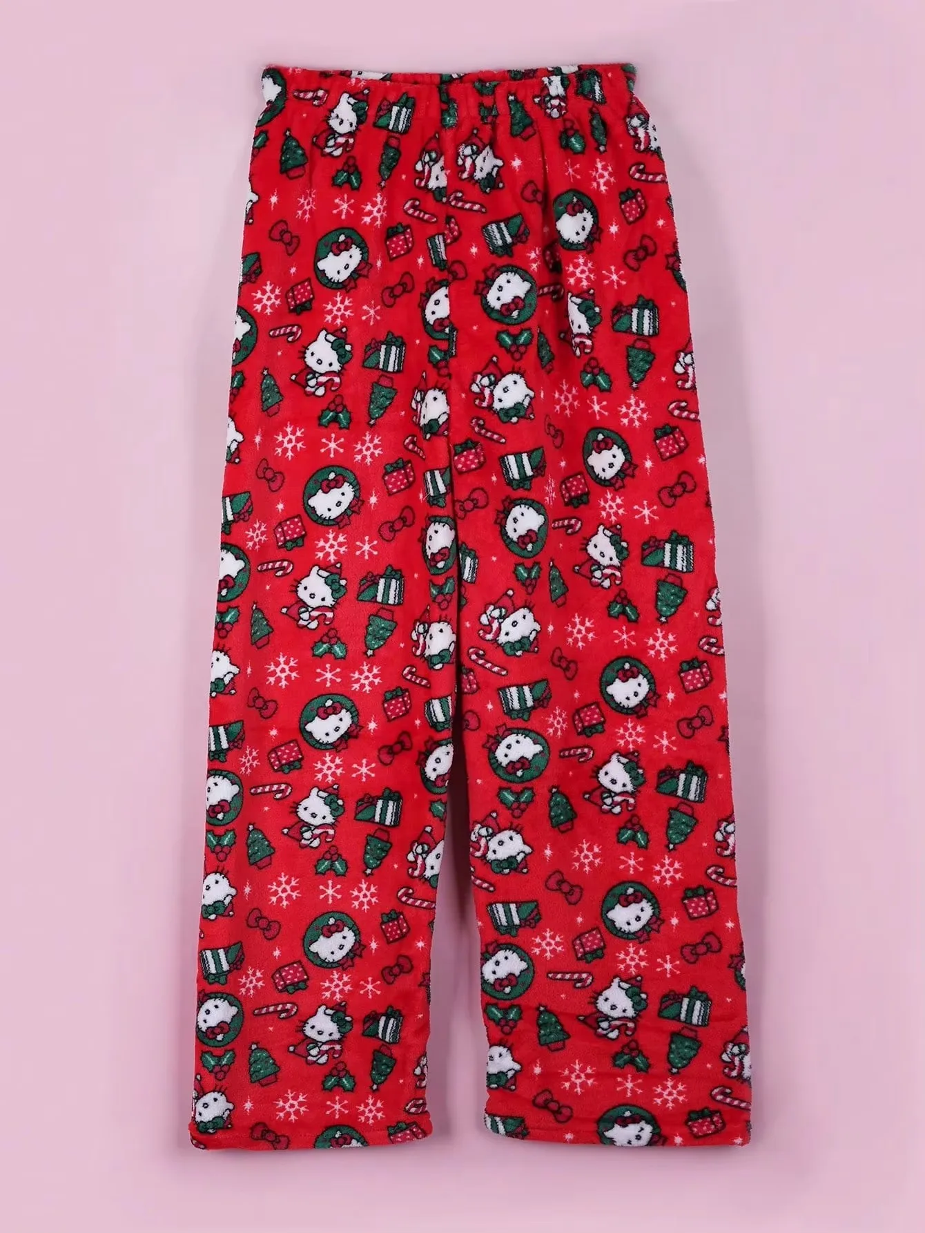 2026 Nieuwe Hello Kitty Pyjamabroek Anime Dames Pyjamabroek Cartoon Paar Thuis Nachtkleding Broek Vrije tijd Thuis Kleding