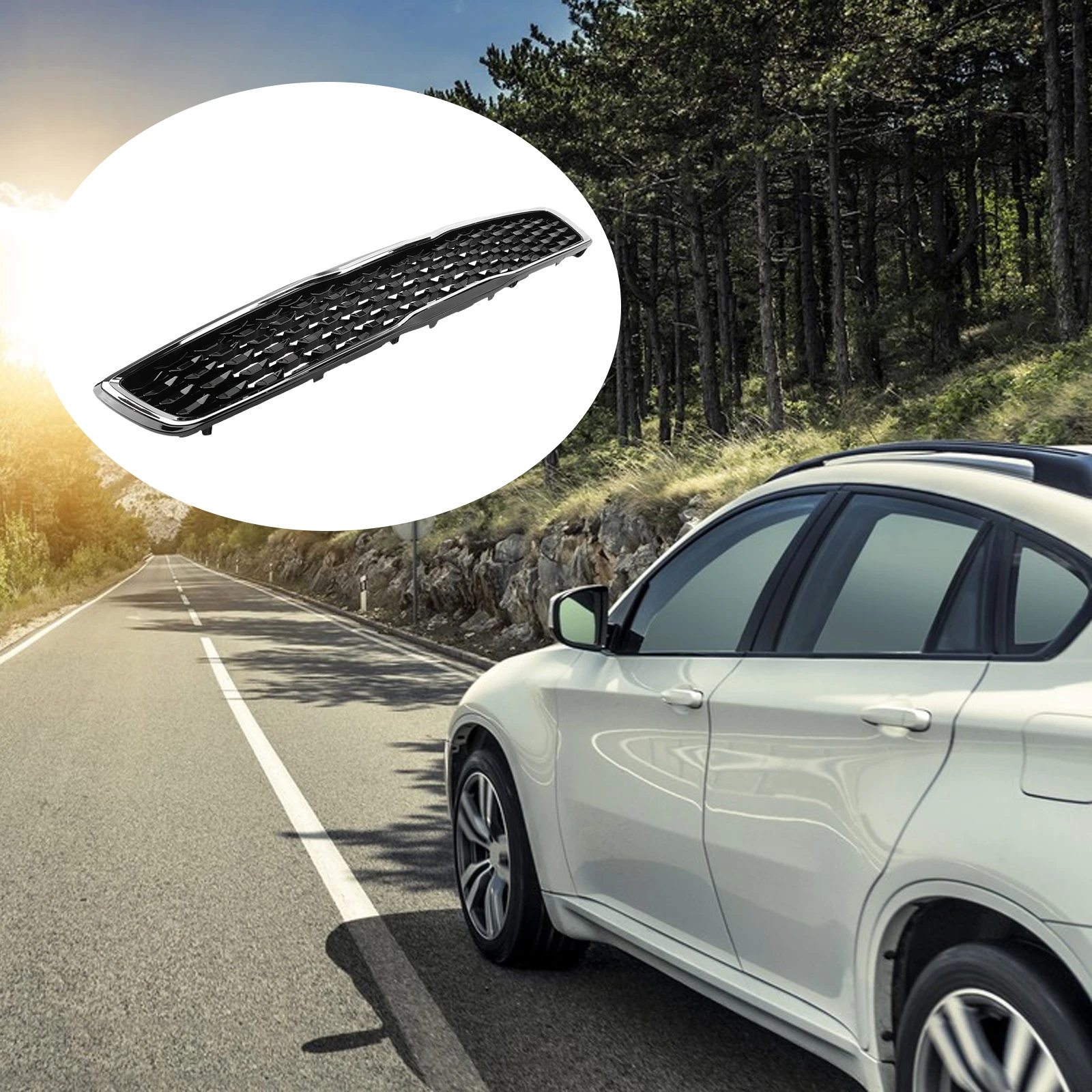 

Front Upper Grille Grill Car Accessories 86350B0010 Compatible for Forte Sedan LX SX 2017-2018