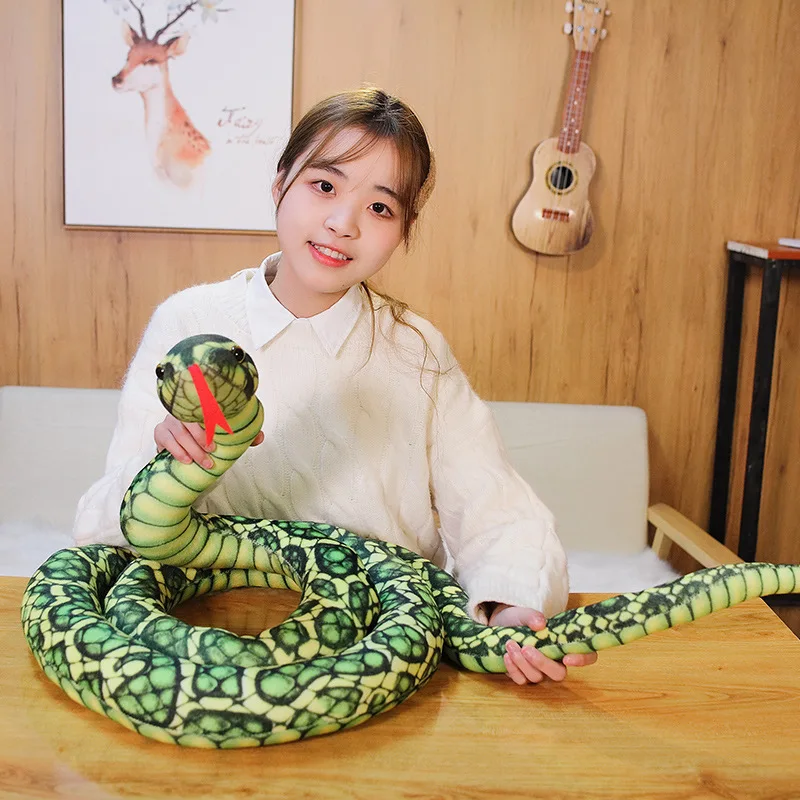 Juguete de peluche de serpiente de la vida Real, Boa gigante Cobra