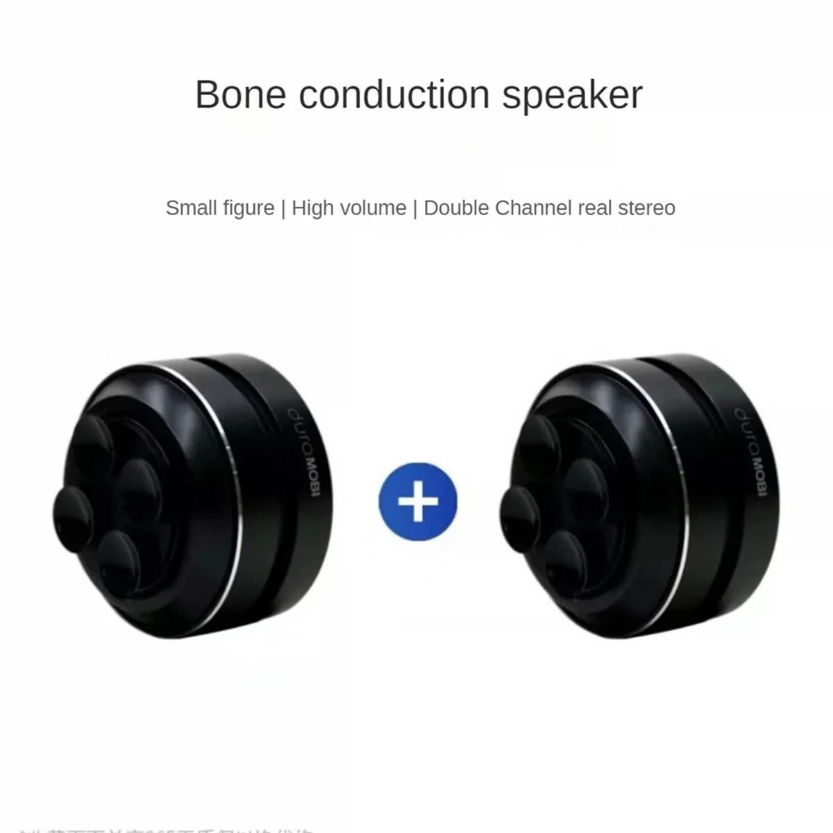

Dura Mobi 2Pcs Wireless Bluetooth 5.0 Speaker Bone Conduction Speakers Mini Portable Loud Stereo Sound Built-in Mic Silver