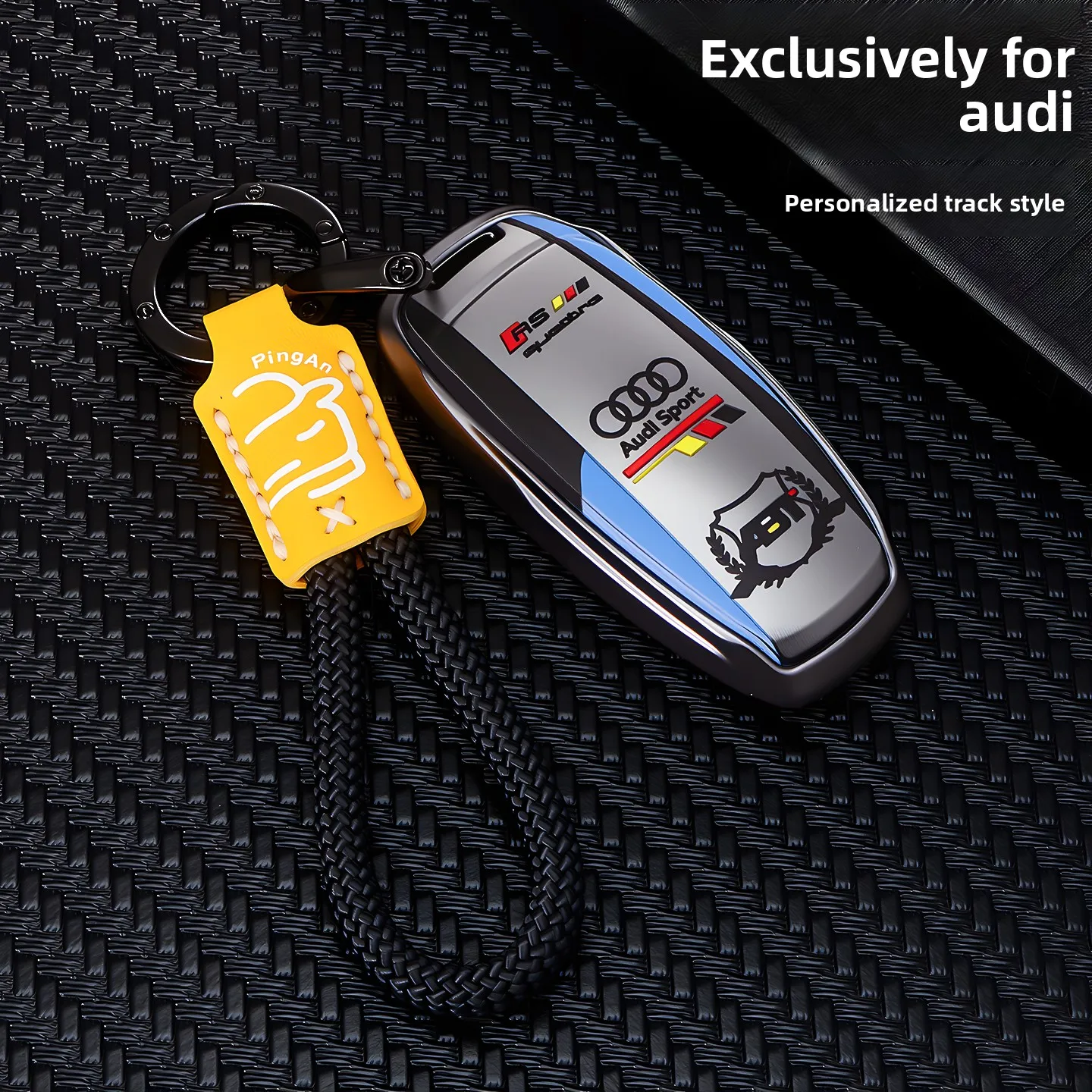 

Cocolockey Key Fob Case Skin Fit for AUDI A4 A5 A6L A7 A8 Q3 Q5 Q7 Smart Key 3buttons For Silicone Car Key Cover 2019-2024 2PCS