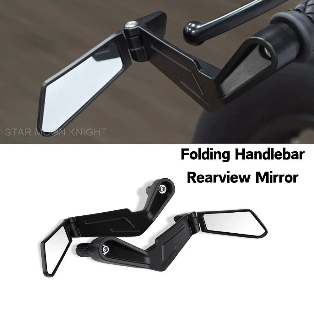 

Motorcycle Rearview Mirror Folding Guard Bow Protection Mirror Wide Range Reaview Reflector For BMW R1200GS Handguard Mirror