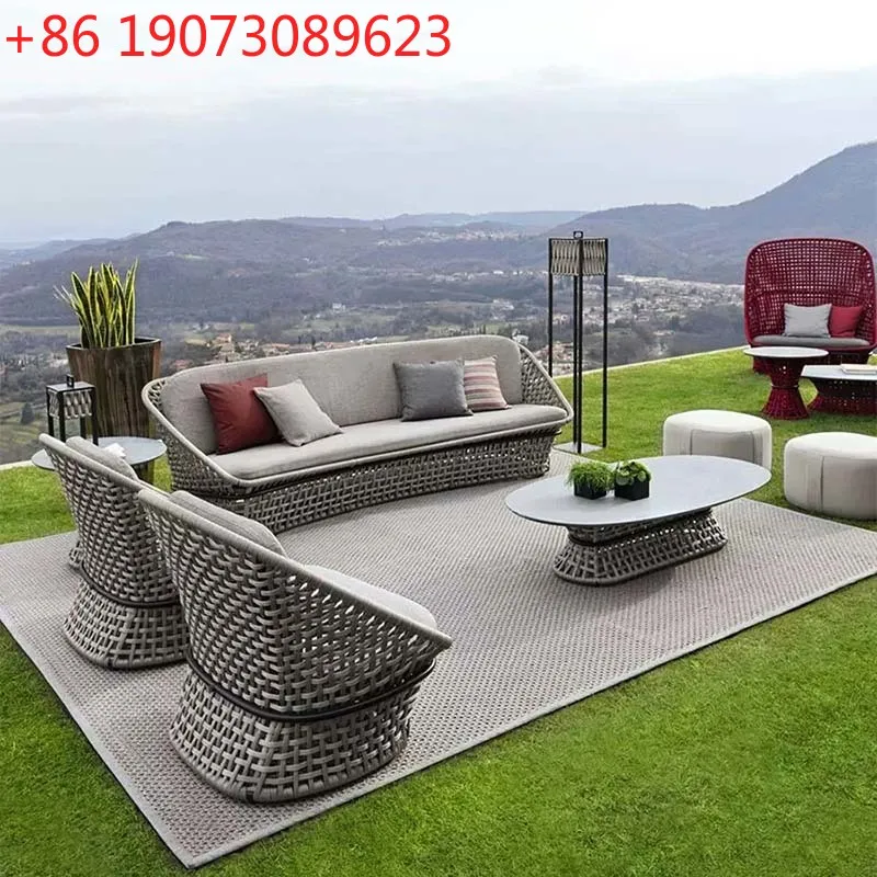 

Outdoor Sofa Terrace Villa Balcony Rattan Chair Tea