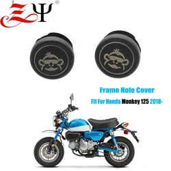 Capuchons d'extrémité de cadre de moto, couvercle de trou de cadre, bouchons décoratifs pour Honda Monkey 125, Moncontinent 125, 2018, 2019, 2020, 2021, 2 pièces