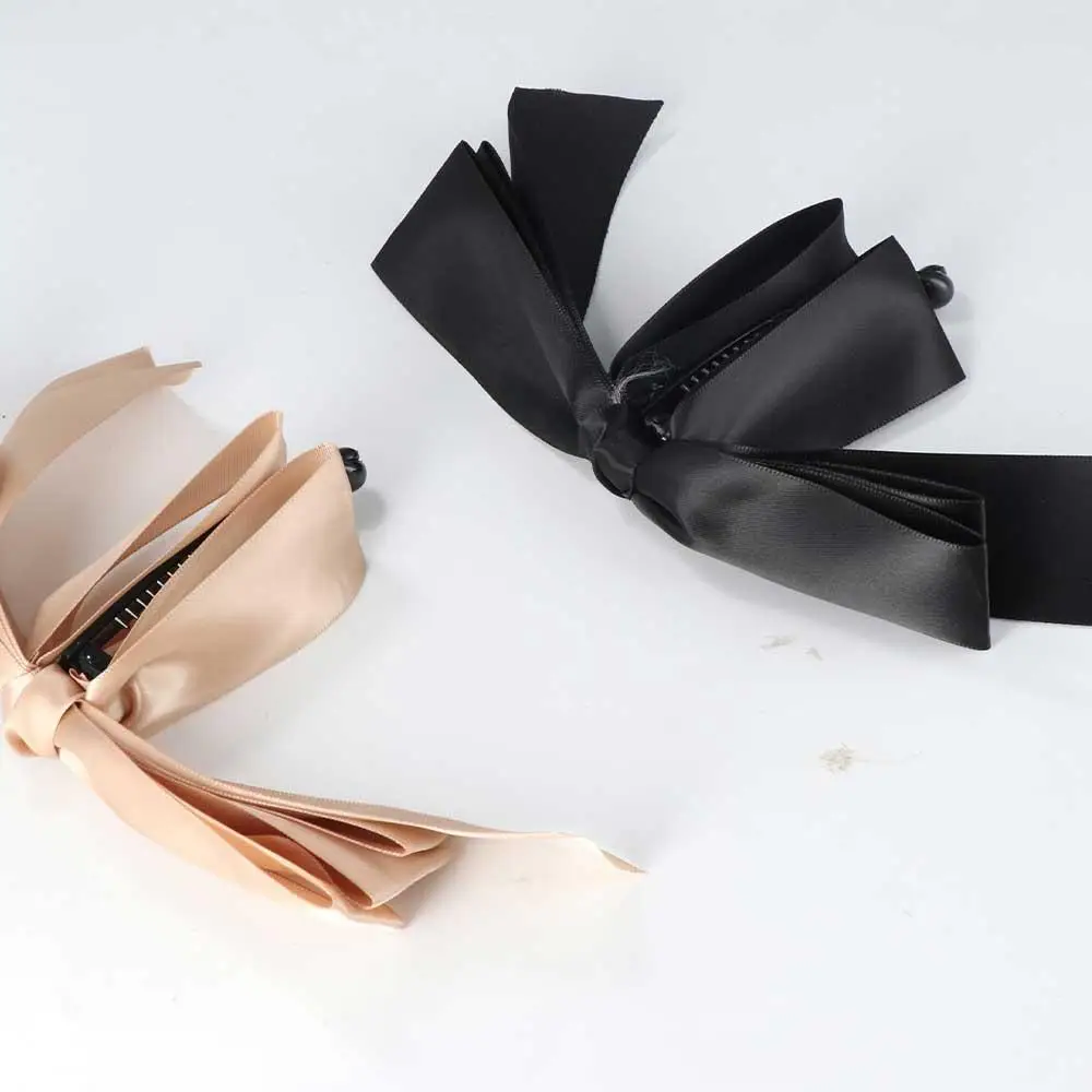 

Ribbon High Ponytail Fixed Colth Women Hair Accessories Bowknot Girls Hairpin Banana Clip Bow Headwear Korean Style Hair Clip
