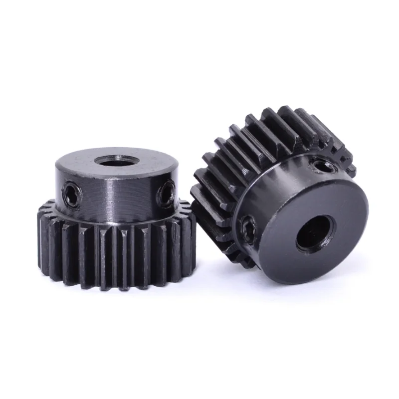 Blackened 45 Steel Metal Pinion Gear 1 Mod15T 16T 17T 18T 20T 25T 30T 35T,With Step Bore Rc Model Car Motor Transmission Gear