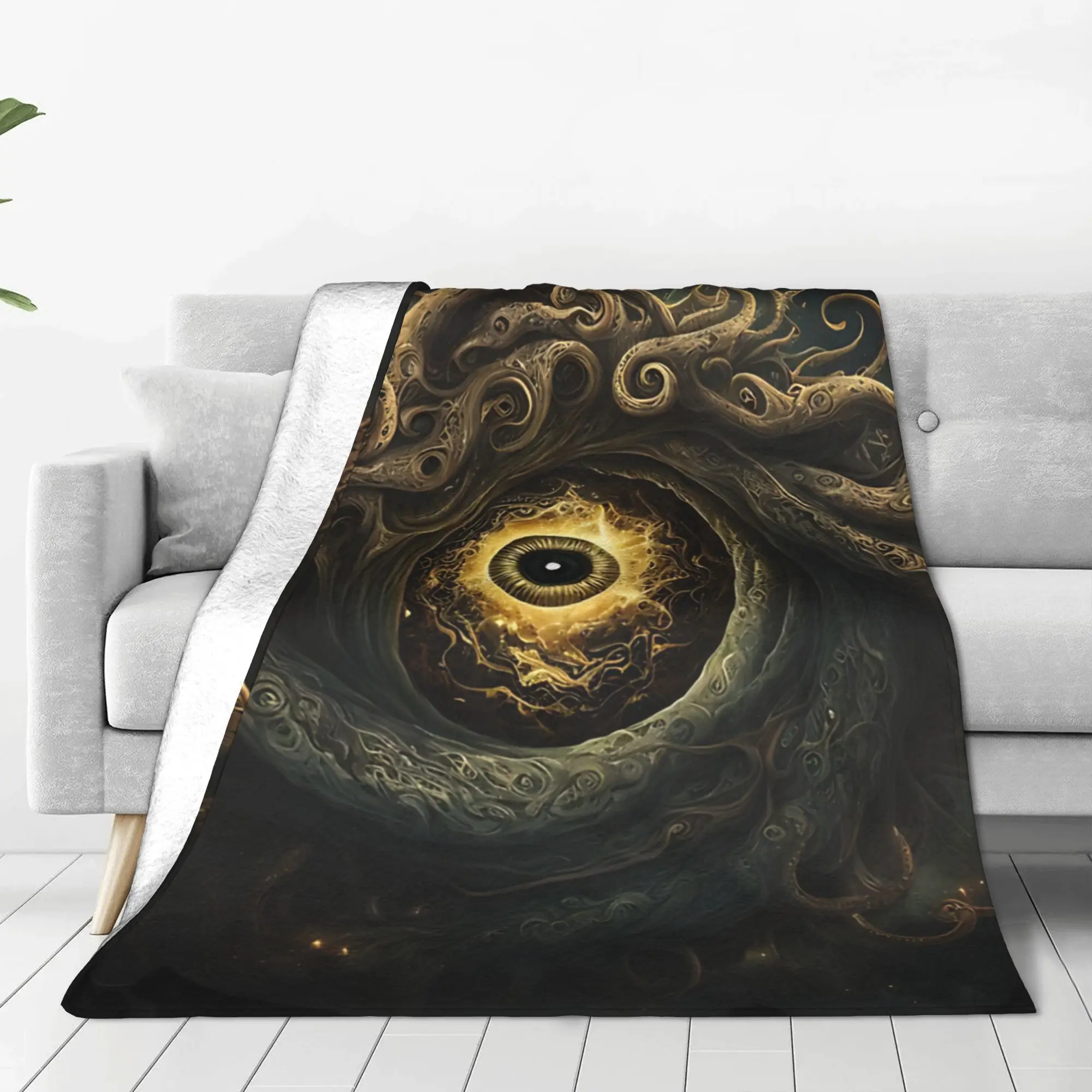1PC Home Cutecore ancient sea entity  Eye Of Cthulhu Blanket Super Cosy Plush Home Living Room Sofa Halloween