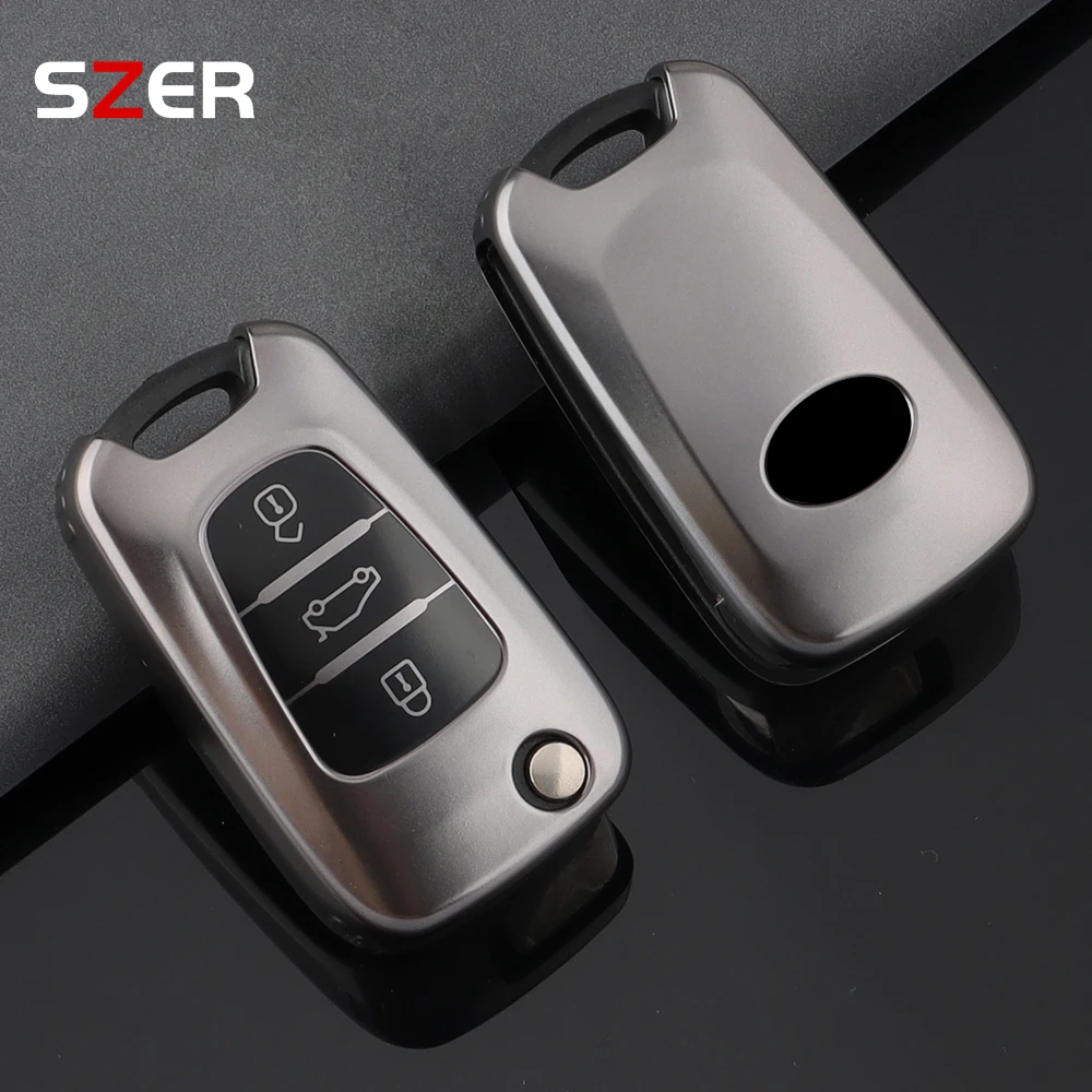 TPU Car Flip Key Case Cover Shell Fob For Hyundai I20 I30 Ix20 Ix35 Elantra Accent For KIA Sportage Rio 3 Soul Optima Ceed K5 K2 - view 3