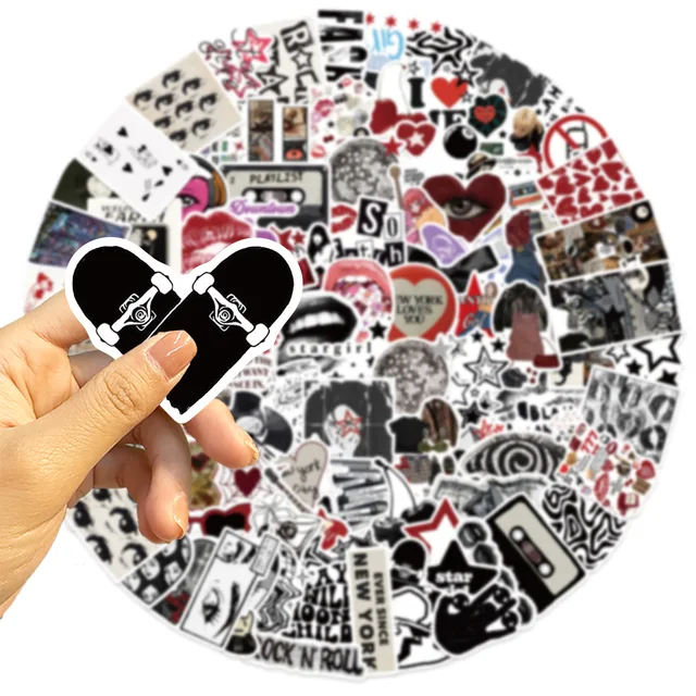 10/50/100/150pcs Downtown Y2K Girls Aesthetics Retro Graffiti Stickers Phone Guitar Laptop Suitcase Waterproof Sticker Kids Toy 3