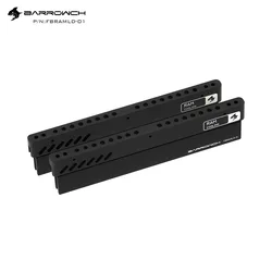 BARROWCH Full Cover DD5 Memory Aluminum Heat Sink,Black RAM Armor Vest For Air Water Cooling,Thermal Pad Included,FBRAMLD-01