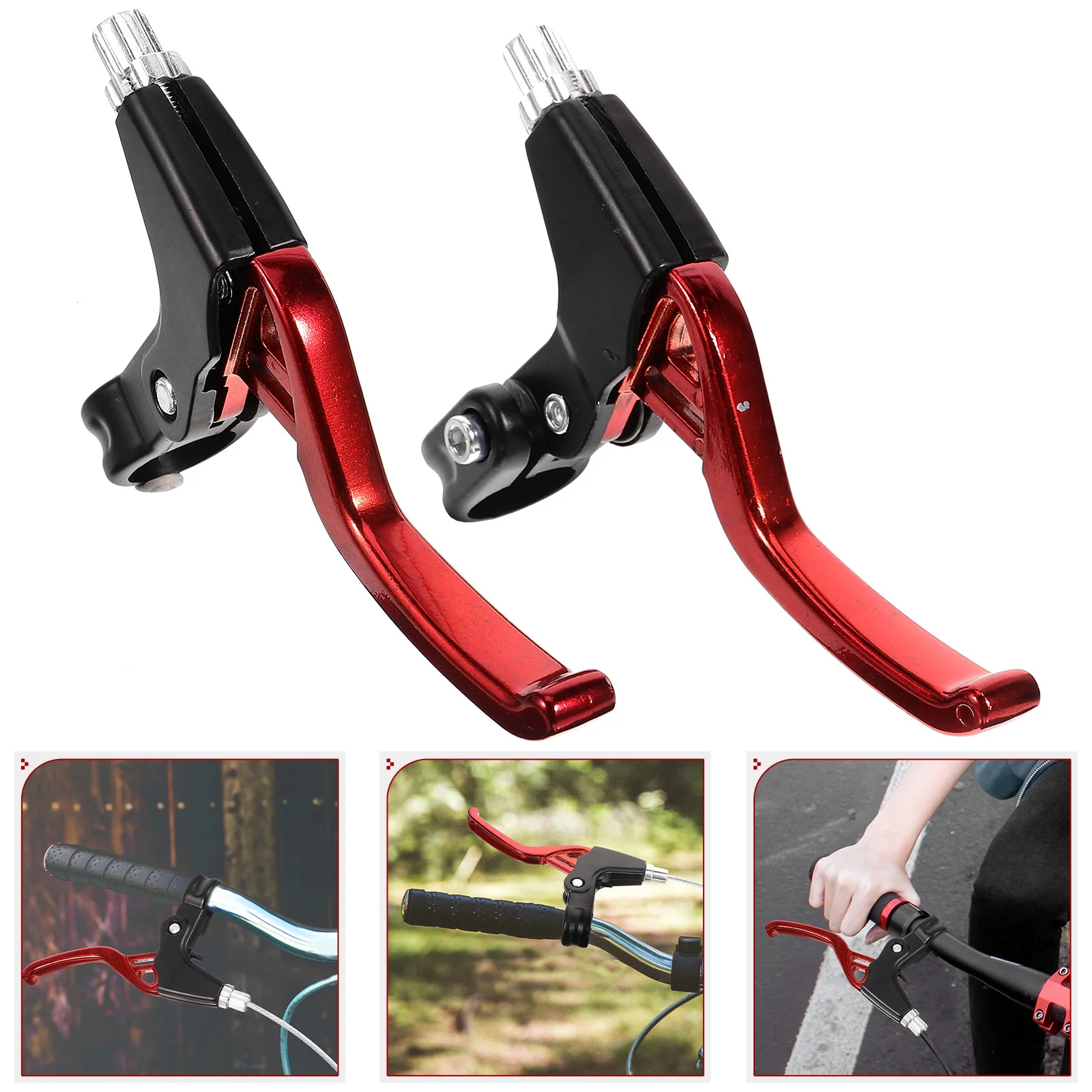 

1Pair Aluminum Alloy Bicycle Brake Levers Strong Lightweight Design for Bike Balance Performance Reliable Braking Power for Road