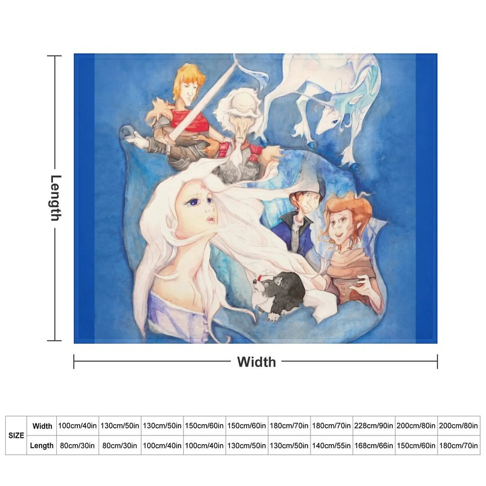 Reflections The Last Unicorn Throw Blanket anime Baby Shaggy Hair Blankets