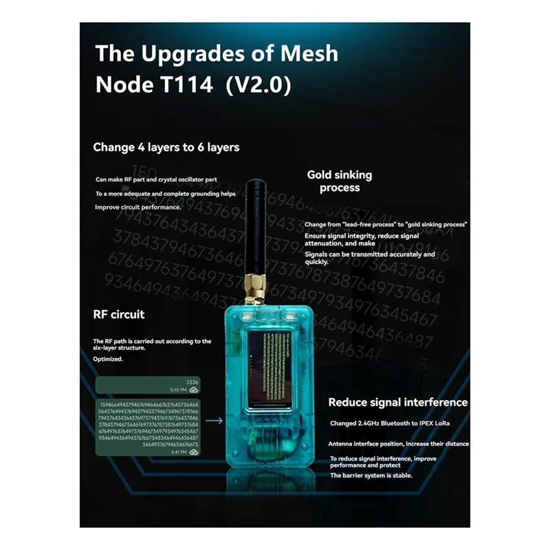 Rastreador meshtástico t114 v2 nrf52840 sx1262 lorawan arduino devboard display tft de baixa potência ble wifi a