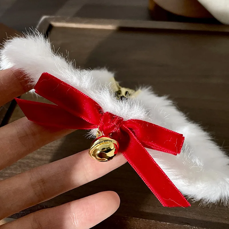 عيد الميلاد ندفة الثلج المخملية Bowknot جرس سحر رقيق المختنق للفتيات والنساء عيد الميلاد حزب قلادة الأزياء والمجوهرات الهدايا