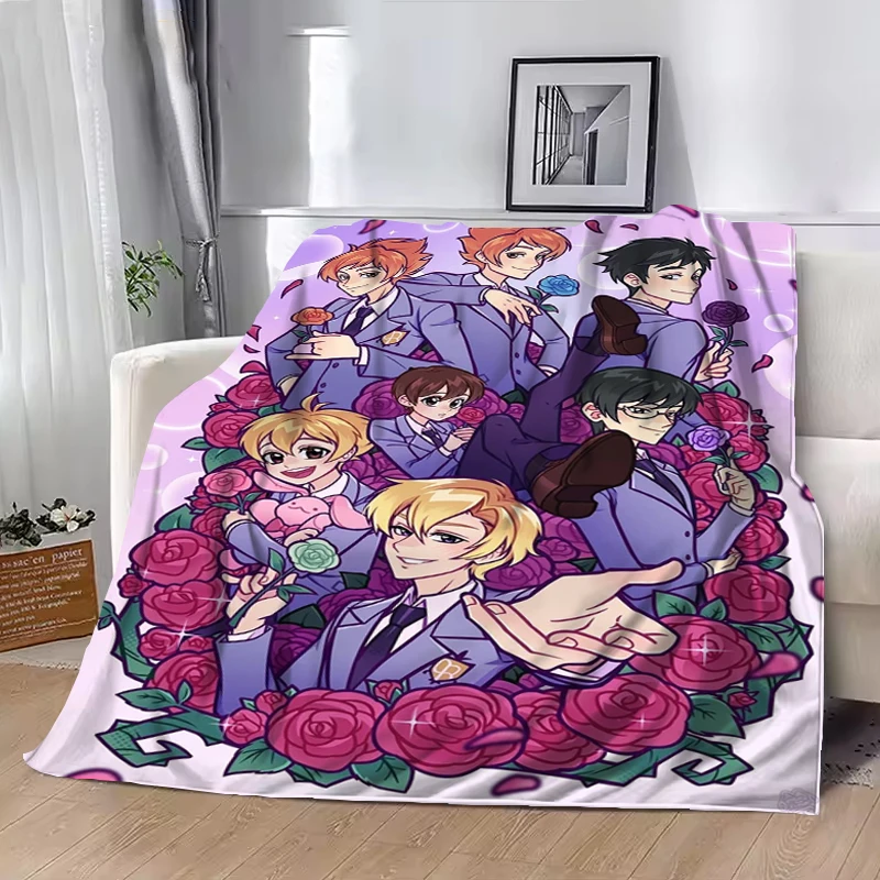 

Anime Ouran High School Host Club Pink Soft Plush Blanket,Flannel Blanket Throw for Living Room Bedroom Bed Sofa Picnic kids
