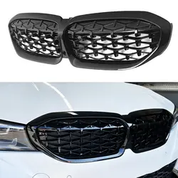 Per BMW G20 serie 3 G20 G21 G28 2019-2022 paraurti anteriore cofano griglia renale griglie da corsa sostituzione Black Diamond Meteor Style