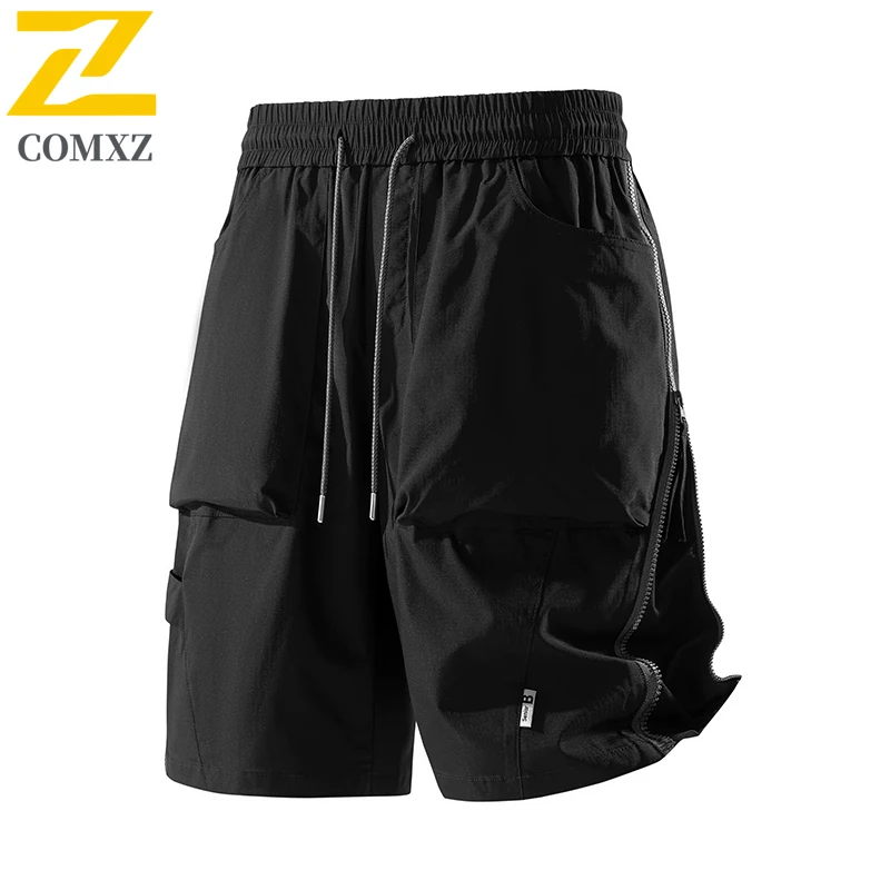 

Мужские шорты-карго 2026: летние, винтажные, свободные, с большими боковыми карманами на молнии, бермуды, быстросохнущие, для активного отдыха, бега и баскетбола