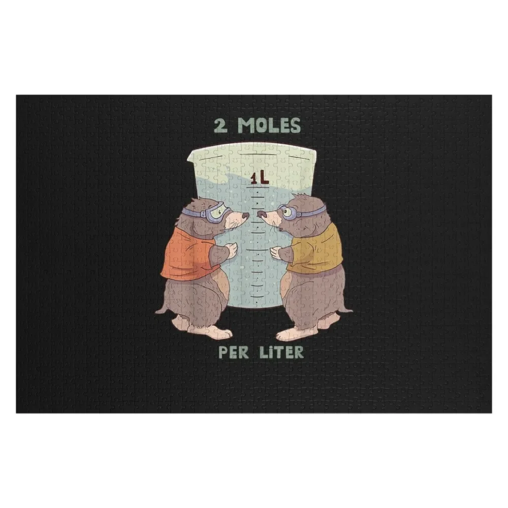 Two Moles Per Liter Funny Jigsaw Puzzle Wooden Decor Paintings Wood Adults Personalized Toys Custom Kids Toy Puzzle