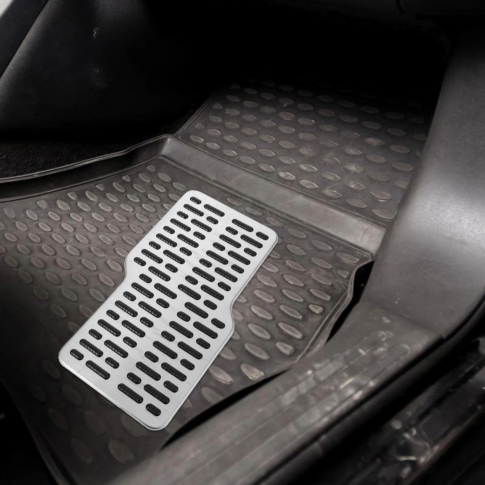 

Car Floor Mat Pedal Patch Anti-Skid Universal Stainless Steel Rubber Brake Clutch Foot Heel Pad Car Pedal Replacement Accessory
