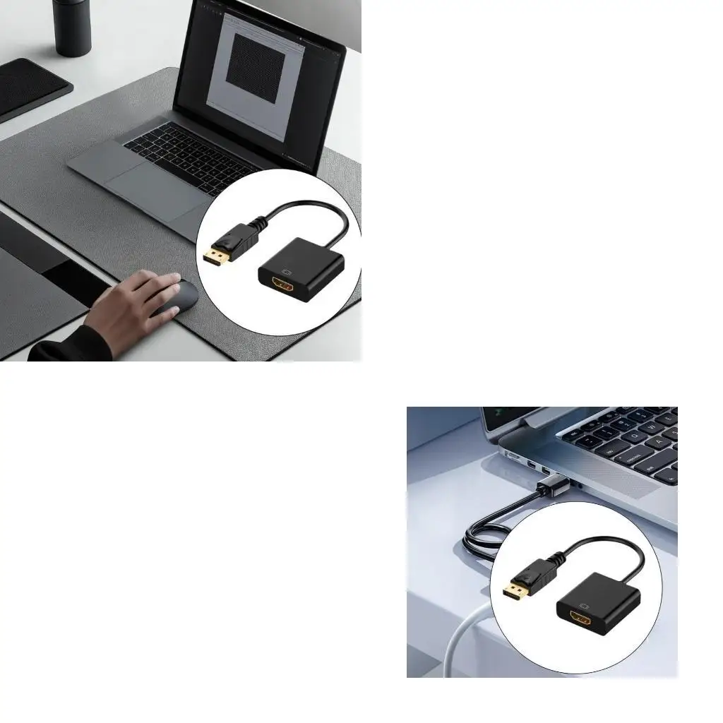 652F Gold Plate DisplayPort to HDMIS Converter لـ High Video و Audios Syncing HDMIS Connectors #1