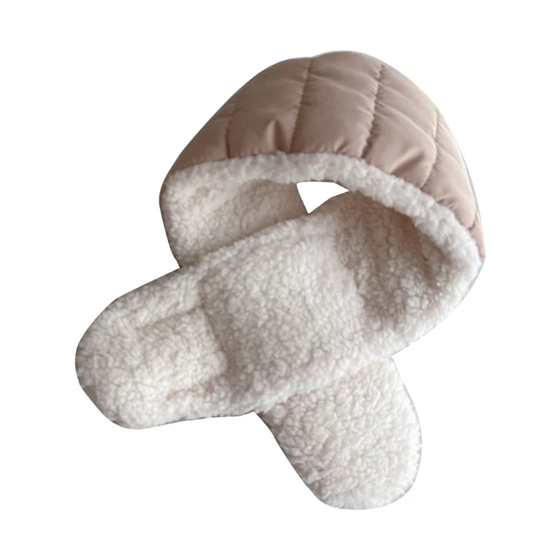 Sciarpa incrociata accogliente elegante Scaldacollo in morbido peluche Sciarpa in peluche alla Resistente per bambini