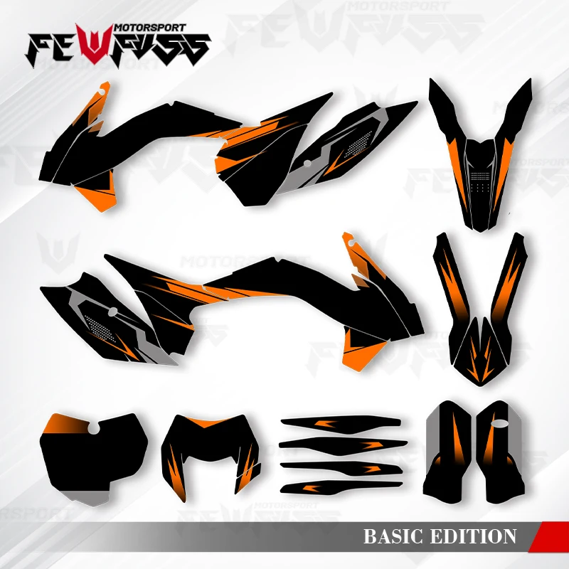 

Графические наклейки Fewfuss, наклейки для мотоцикла, фон на заказ для KTM EXC 2014-2016 SXF 2013-2015125 250 300 350 450 008