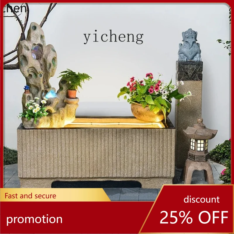 

Декоративный фонтан HXL для двора, балкона, ландшафтного дизайна, большой каменный сад, пруд для рыб, оформление лобби, уличный сад, напольные украшения