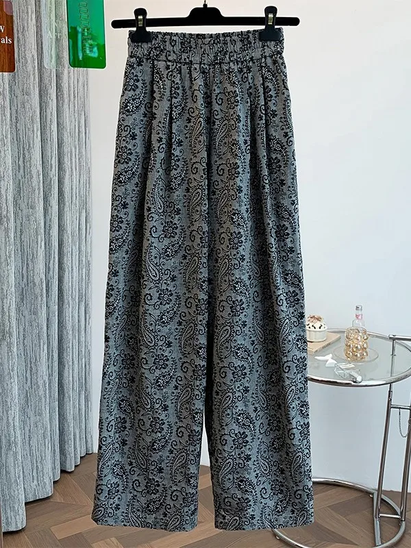 Korean Lazy Sle Faionable Casual Pants Women's Loose Wide Leg Pants Long Trousers Summer New Arrival Comfortable Fit