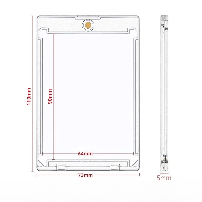 Clear Magnetic Card Holder Display Case