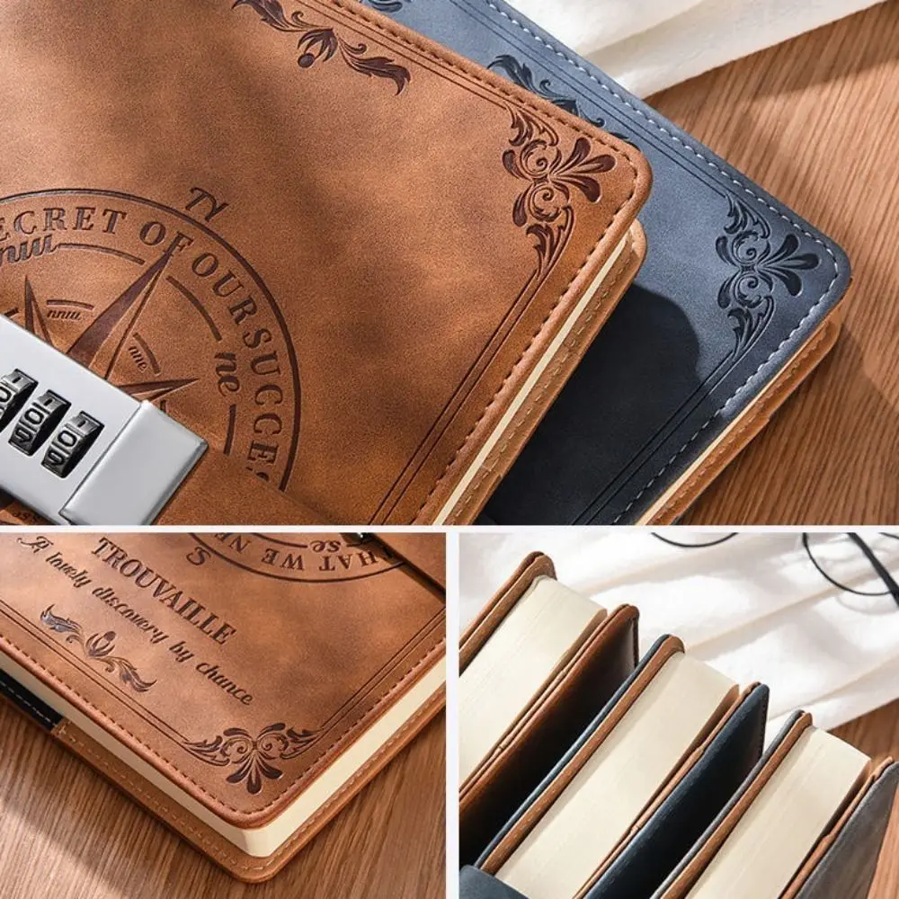 

Creative 200-Page Password Notebook Retro Thickened Personal Notepad A5 Waterproof Hand Ledger Office
