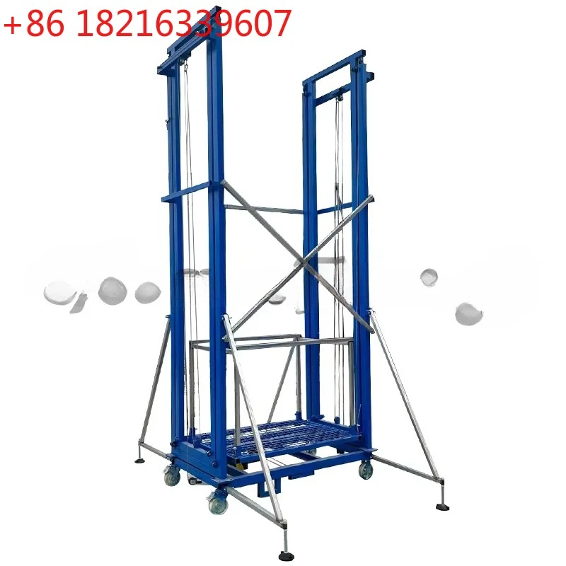 TAO Adjustable electric scaffold lift with collapsible platform, small mobile electric scaffold, core motor components