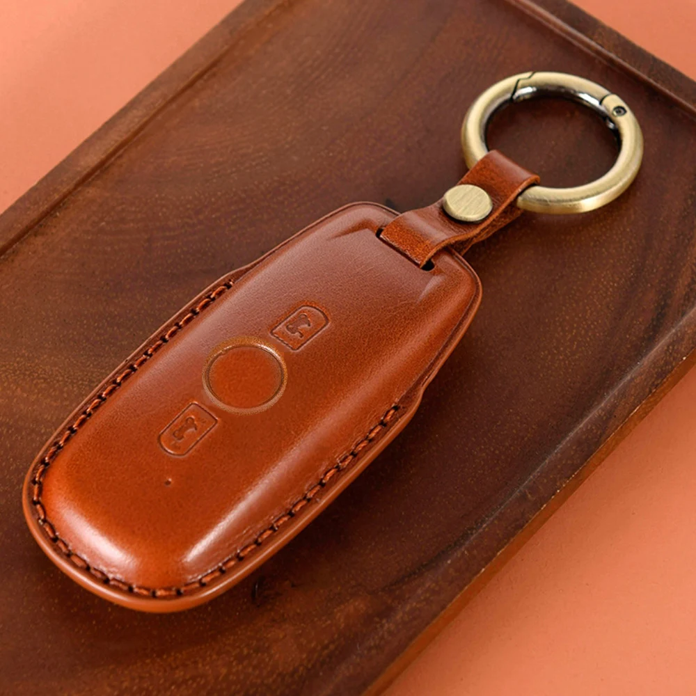 Fit for Honda GL1800 GoldWing 1800 Tour 2021 2022 2023 2024 Motorcycle Key Leather Case Cover Fashion Smart KeyChain KeyRings